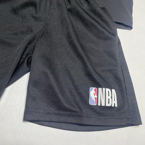 Athletic Works Kids Black and Green T-Shirt NBA short set size L 10/12 - Picture 2 of 6